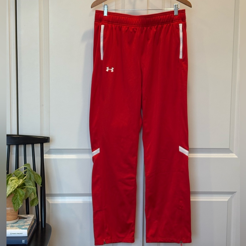 NWT Red Under Armour track pants